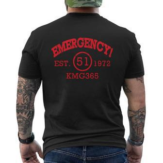 Emergency Est 1972 Kmg365 Mens Back Print T-shirt - Thegiftio UK