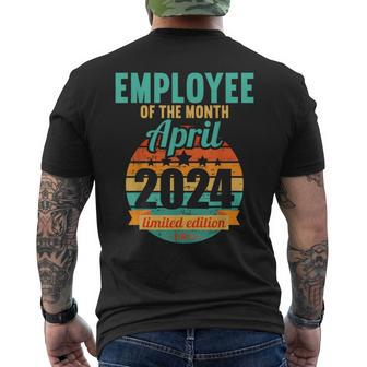 Employee Of The Month April 2024 Men's T-shirt Back Print - Monsterry