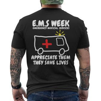 Ems For Emts Men's T-shirt Back Print | Mazezy