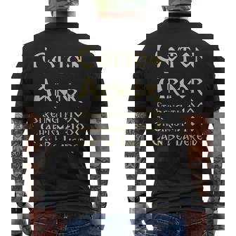 En Coton Armure Statistiques Drôles D'équipement De Jeu Rpg T-shirt imprimé au dos - Cadeauxyz