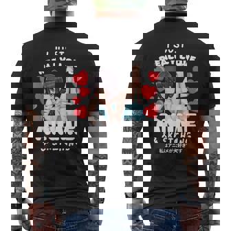 Me Encanta El Anime Y Los Bocetos Camiseta Hombre Estampado Espalda - Regaloses