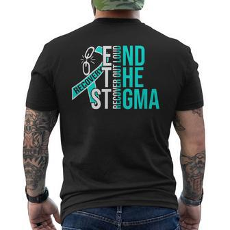 End The Stigma Recover Out Loud Aa Na Addiction Recovery Men's T-shirt Back Print - Monsterry UK