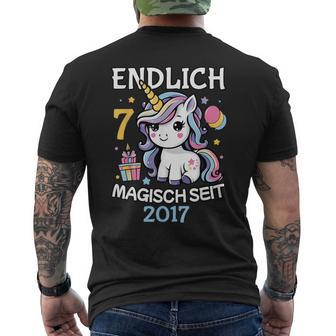 Endlich 7 Magisch Seit 2017 T-Shirt mit Rückendruck - Seseable