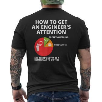 How To Get An Engineer's Attention Engineering Men's T-shirt Back Print - Thegiftio UK