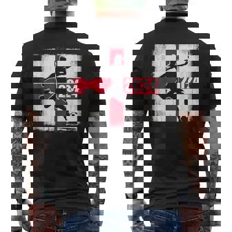 England 2024 Football Flag Men's T-shirt Back Print - Thegiftio
