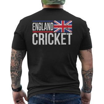 England Cricket Flag Jersey Match Tournament Uk Fan Men's T-shirt Back Print - Monsterry AU