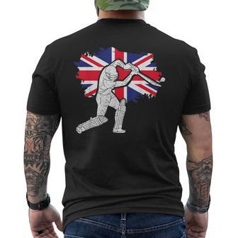 England Flag England Cricket Lover Cricket Fan Jersey Men's T-shirt Back Print - Monsterry