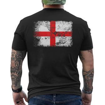 England Flag Cross Of Saint George Flag Men's T-shirt Back Print - Monsterry CA