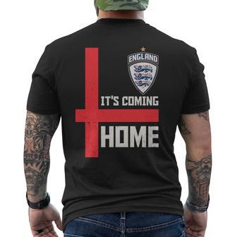 England Its Coming Home Soccer Jersey Futbol Mens Back Print T-shirt - Thegiftio UK