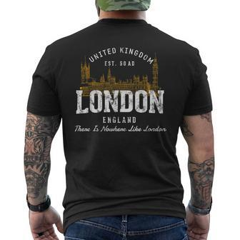 England Vacation Souvenir London Men's T-shirt Back Print - Thegiftio UK
