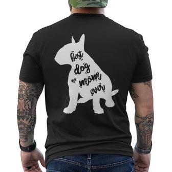 English Bull Terrier Best Dog Mom Ever Men's T-shirt Back Print | Mazezy