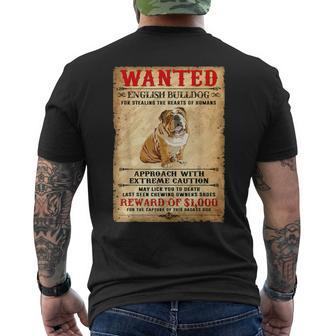 English Bulldog Dog Lover T Men's T-shirt Back Print - Monsterry AU