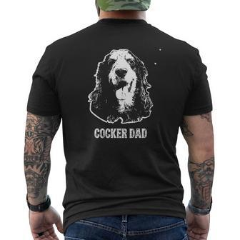 English Cocker Spaniel Dad Mens Back Print T-shirt | Mazezy