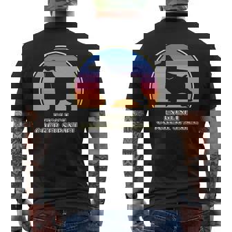 English Cocker Spaniel Vintage Sunset Dog Men's T-shirt Back Print | Mazezy