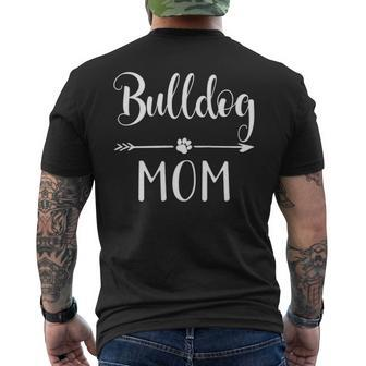 English French American Bulldog Mom Men's T-shirt Back Print | Mazezy