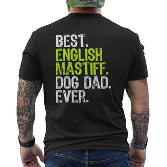English Mastiff Dog Dad Fathers Day Dog Lovers Mens Back Print T-shirt | Mazezy