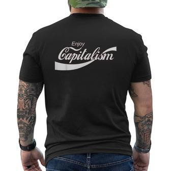 Enjoy Capitalism For American Entrepreneur Mens Back Print T-shirt - Thegiftio UK