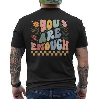 You Are Enough And Always Will Be Mental Health Matching Men's T-shirt Back Print - Monsterry
