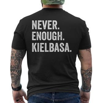 Never Enough Kielbasa Dyngus Day Polka Polish Pride Men's T-shirt Back Print - Seseable