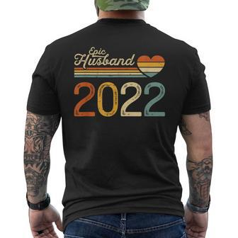 Epic Husband Since 2022 Vintage Wedding Anniversary Men's T-shirt Back Print - Monsterry AU