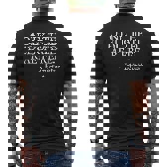 Epictetus Cita Sobre Educación Y Libertad Estoicismo Estoico Camiseta Hombre Estampado Espalda - Regaloses