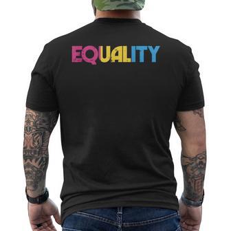 Equality Retro Pansexual Pride Protest Support Lgbt Men's T-shirt Back Print - Monsterry AU