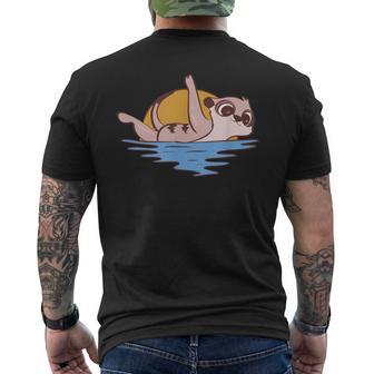 Erdmännchen Schwimmen Wildlife Hobbyschwimmer T-Shirt mit Rückendruck - Geschenkecke