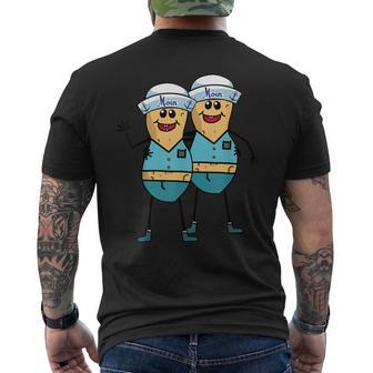 Erdnüsse Matrosen Jungs Schiff Küste Seemänner Seefahrer T-Shirt mit Rückendruck - Geschenkecke