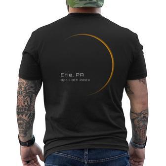 Erie Pa Pennsylvania Total Solareclipse April 8 2024 Men's T-shirt Back Print - Monsterry