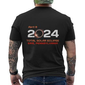 Erie Pennsylvania April 8 2024 Solar Eclipse Pa Men's T-shirt Back Print | Mazezy DE