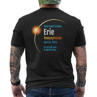 Erie Pennsylvania Pa Total Solar Eclipse 2024 1 Men's T-shirt Back Print - Monsterry