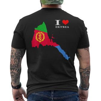 Eritrean Map Flag T-Shirt mit Rückendruck - Geschenkecke