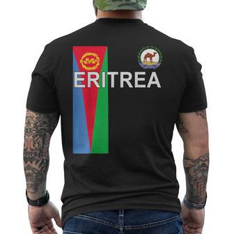 Eritrean Sporty National Flag And Emblem Men's T-shirt Back Print - Thegiftio UK