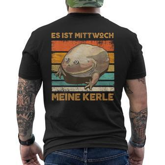 Es Ist Mittwoch Meine Kerle Wednesch Frog Meme T-Shirt mit Rückendruck - Seseable
