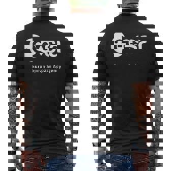 Esa Esa Agencia Espacial Europea Logotipo Sólido Logotipo De Fuente Camiseta Hombre Estampado Espalda - Regaloses