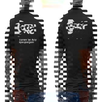 Esa Esa Organisation Spatiale Européenne Logo Solide Logo Police Manche Longue T-shirt imprimé au dos - Cadeauxyz