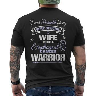 Esophageal Cancer I Wear Periwinkle For My Wife Mens Back Print T-shirt - Thegiftio