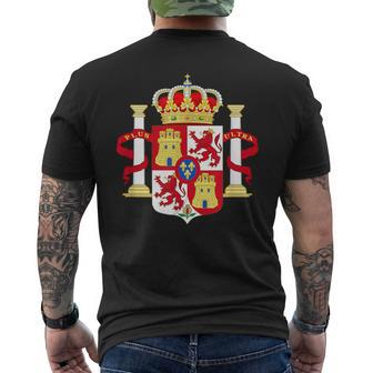 Espana Coat Of Arms Flag Souvenir Madrid Men's T-shirt Back Print - Monsterry CA