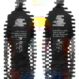 Español Cultivado Con Raíces Mexicanas México Camiseta Hombre Estampado Espalda - Regaloses