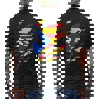 Estelada Blava Bandera Independentista Catalana Camiseta Hombre Estampado Espalda - Regaloses