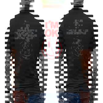 Estoy Roto Estoy Bien Roto Estoy Roto En La Parte Posterior Camiseta Hombre Estampado Espalda - Regaloses