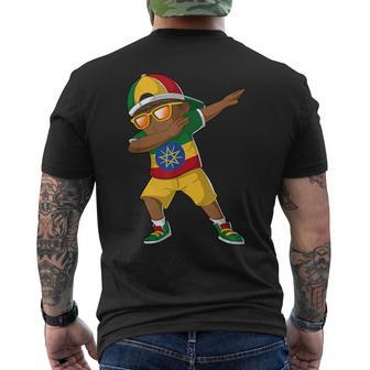 Ethiopian Boy Ethiopia Kid Patriotism Roots Heritage Men's T-shirt Back Print - Monsterry AU