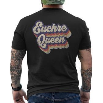 Euchre Queen Euchre Card Game Player Vintage Euchre Men's T-shirt Back Print | Mazezy