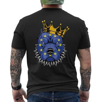 European Union Dog Pride European Union Flag Eu Dna Souvenir Men's T-shirt Back Print - Monsterry AU