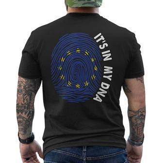 European Union It's In My Dna Pride European Union Flag Eu Men's T-shirt Back Print - Monsterry AU