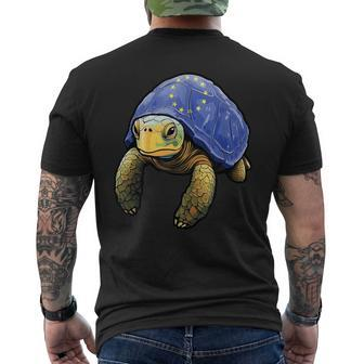 European Union Turtle Pride European Union Flag Eu Souvenir Men's T-shirt Back Print - Monsterry