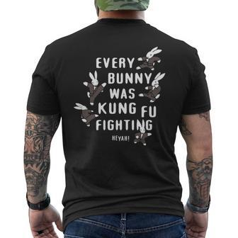 Every Bunny Was Kung Fu Fighting Bunny Rabbit Men's T-shirt Back Print | Mazezy