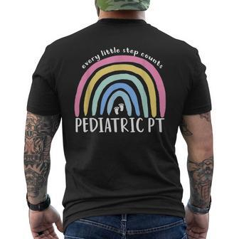 Every Little Step Counts Pediatric Pt Physical Therapy Ot Pt Men's T-shirt Back Print - Monsterry