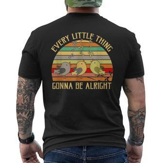 Every Little Thing Is Gonna Be Alright 3 Lil Birds Men's T-shirt Back Print - Monsterry