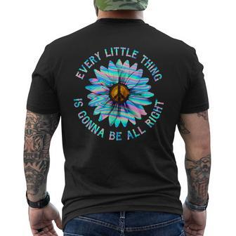 Every Little Thing Is Gonna Be Alright Hippie Flower Men's T-shirt Back Print - Thegiftio UK